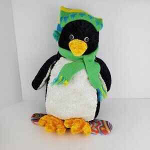 Zany Brainy Snowboard Penguin Plush Stuffed Animal 16" Vintage 2001